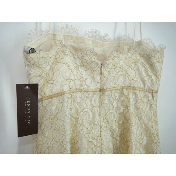 NWT Jenny Yoo Sample Mia Dress in Ivory and Gold 2 - Picture 6 of 6
